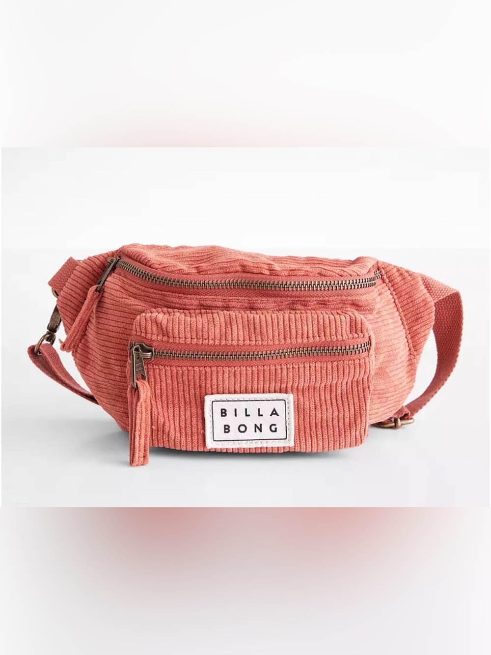Like new! Billabong Brown Corduroy 100% Cotton Crossbody Belt Bag